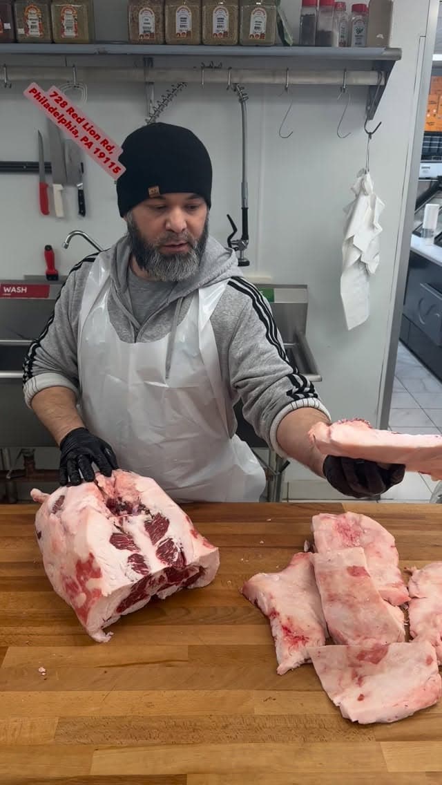 Reel: preparing lamb cuts.